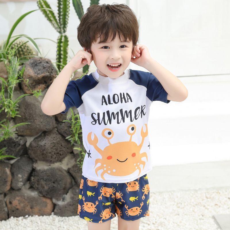 Kids  Cartoon Two-Piece Swimsuit Set
