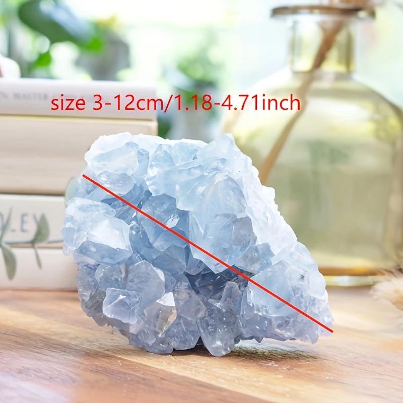 Natural Blue Kyanite Crystal Cluster Celestite Raw Stone Home Decor Ornament Specimen