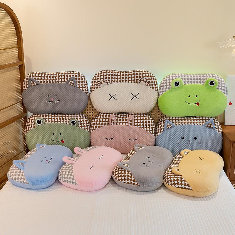 Frog Rabbit Cat Bear Plush Back Cushion Pillow Bedroom Decoration Cartoon Gift