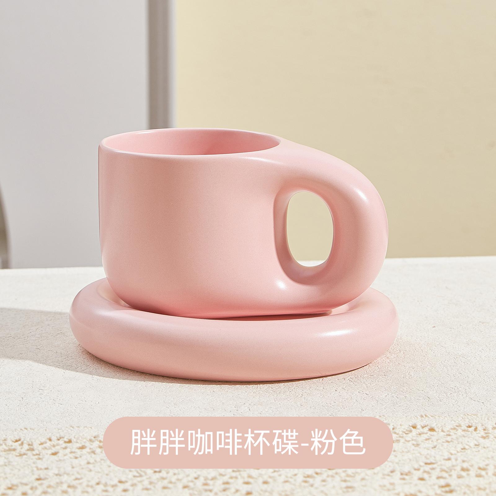 

Современные керамические кофейные чашки и блюдца в скандинавском стиле Корейский Ins Милые Модные Пухлые Чашки Офисные Макаронные Цвета Пятнистая Текстура Чашка для Пары 301-400ml