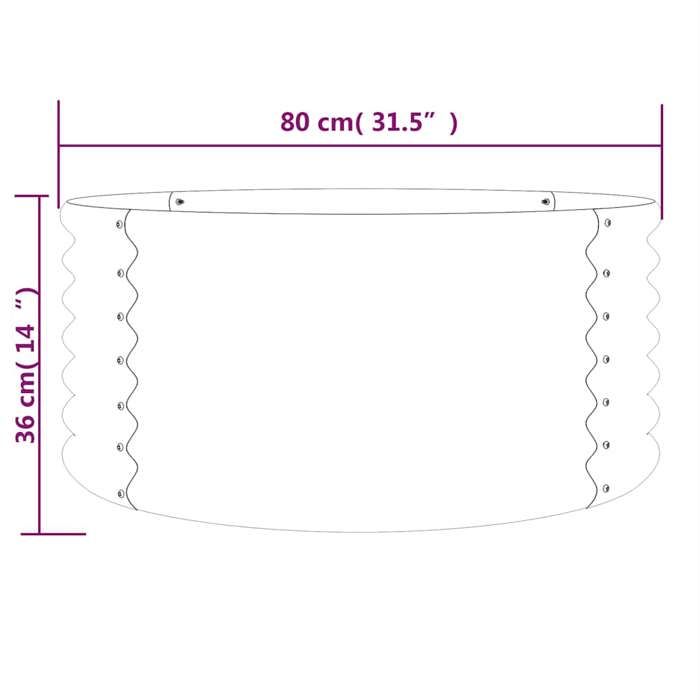 Jardinière - Maison Exclusive - Acier galvanisé - Ø80 x H36 cm - Anthracite