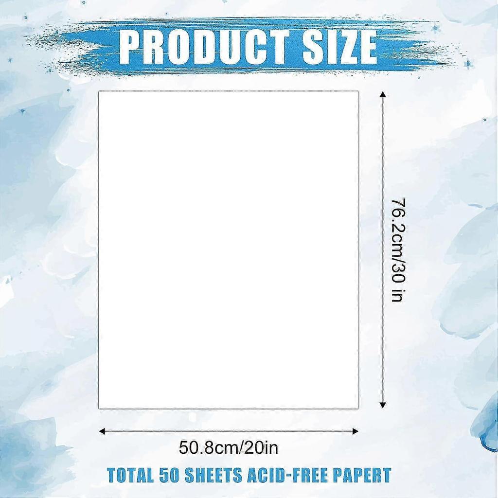 <e>100 Sheets Acid-Free Tissue Paper, 20x30 Inch Acid-Free Wrapping Tissue Paper