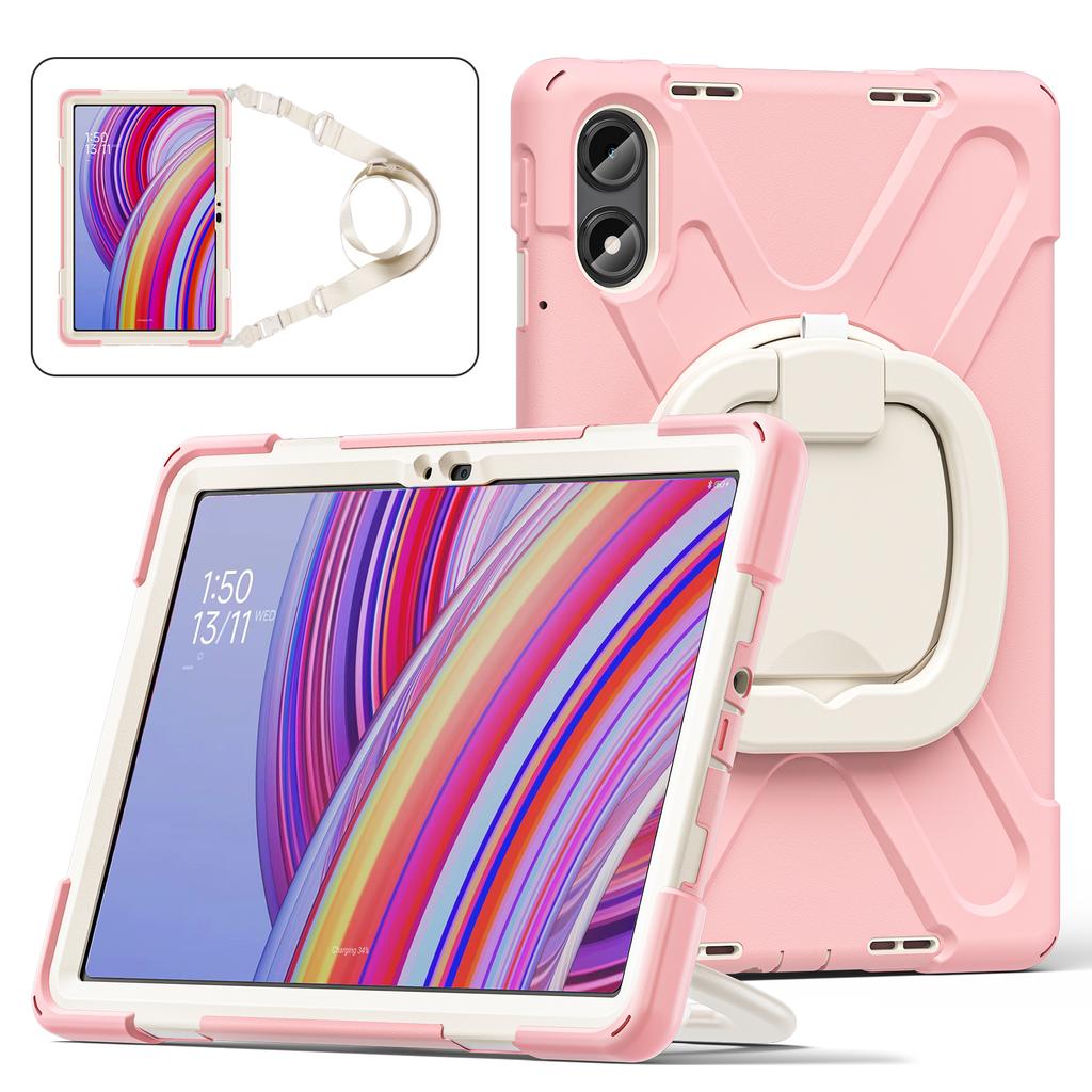 360 Rotating Kids Case Universal for Xiaomi Poco Pad Redmi Pad Pro 2024 12.1 Inch Heavy Duty Stand Cover with Shoulder Strap
