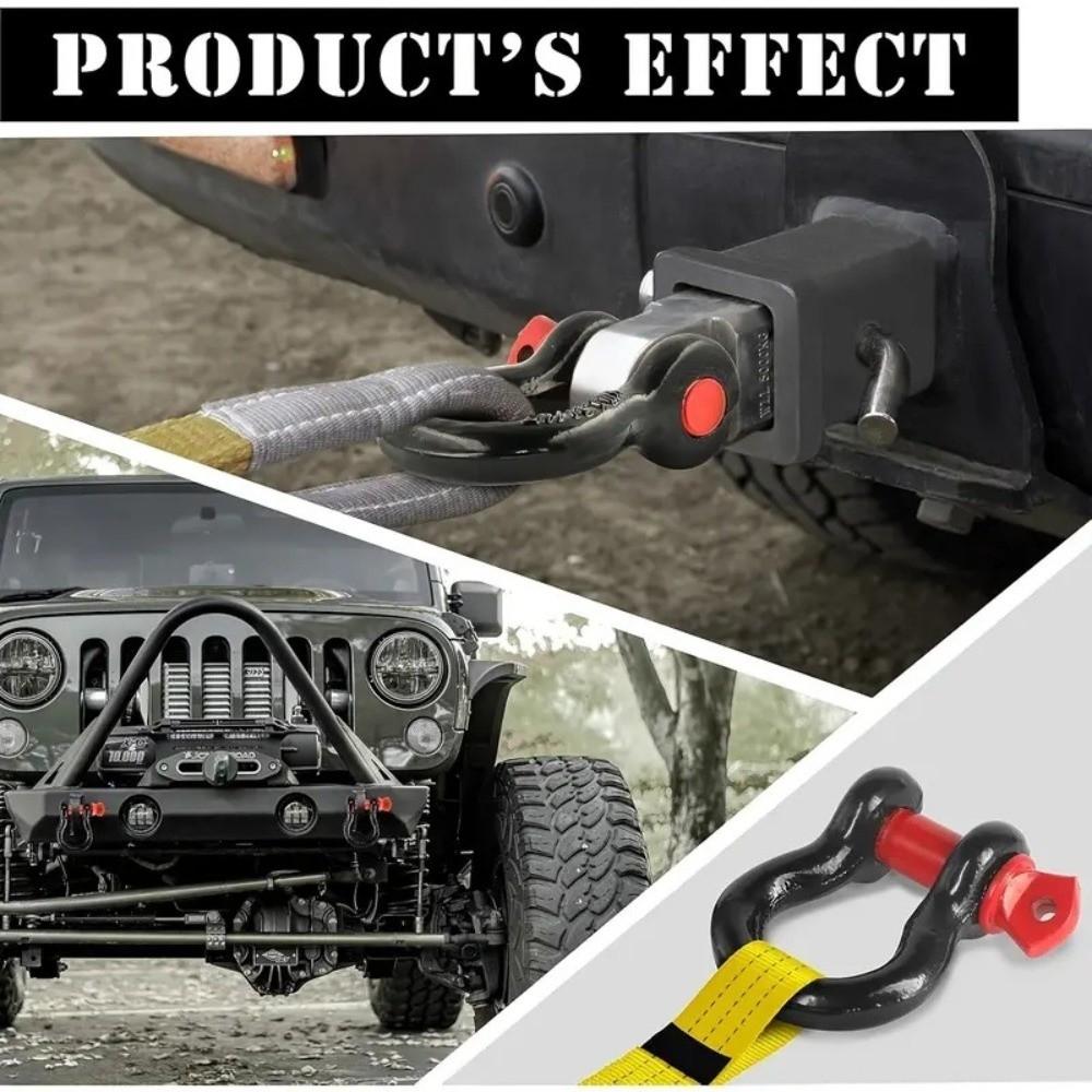 1/2" 5/8" Tow Shackle Anti-Rust Tow Hook Towing Kit D-Ring Shackle  Trailer Towing