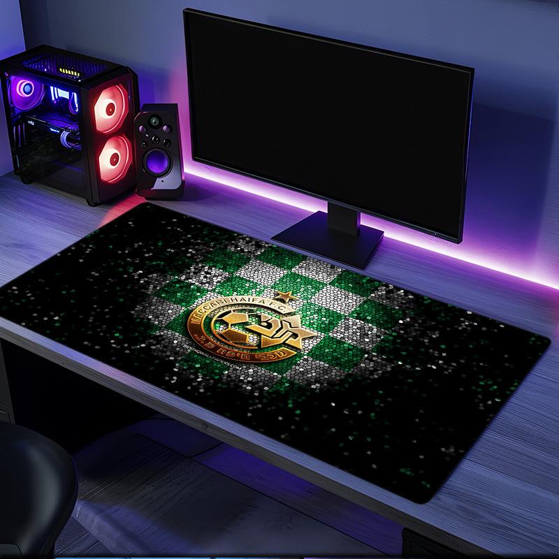 Maccabi Haifa Football Crest mouse pad, rubber base, esports desk mat, mouse pad for gamers and office use, gaming desk , easy to clean mat