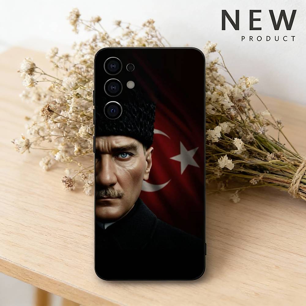 

M-Mustafa Kemal A-Ataturk phone Case For Samsung S26,25,24,21,22,23,30,20,Ultra,Plus,Fe,Lite Black Soft Cover Samsung S23ULTRA5G
