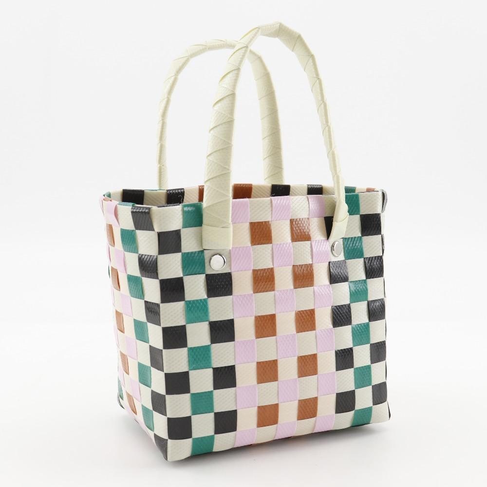 MARNI Woven Micro Basket Handbag White / multicolor polypropylene Women Used