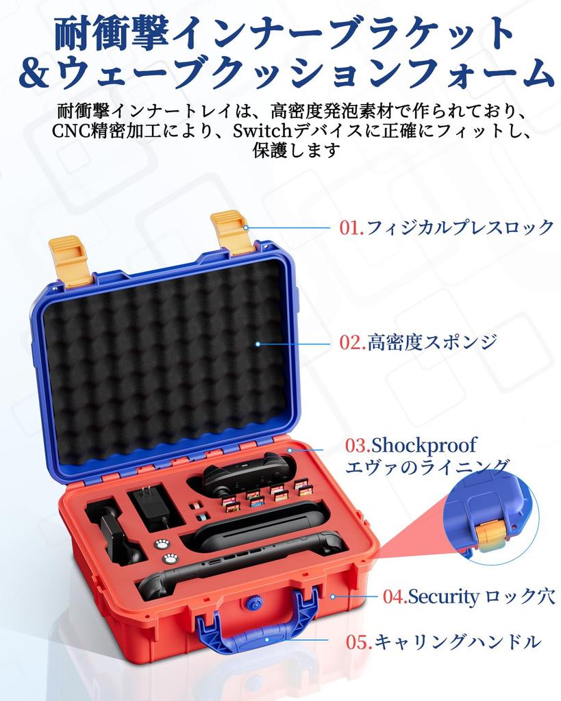 Hard Carrying Case for Nintendo Switch 2 Protective Case for Switch 2 that Compatible with NSwitch 2 Console and Stores Accessories Classic Red and