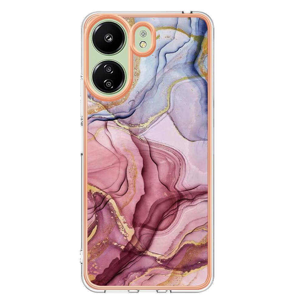

YB IMD Series-16 Style-E For Xiaomi Redmi 13C 4G/13C 5G/13R 5G/Poco M6 5G/Poco C65 4G Soft TPU Case Electroplating Edge Rose Gold