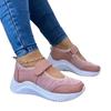 Autumn New Leisure Sports Large Size Single Shoes Women's European and American Platform Velcro Solid Color Women's Shoes