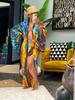 New Women's Multi-Color One Size Cover-Up with Modern Print