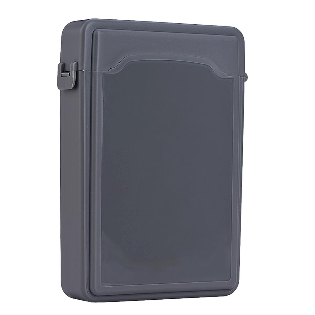 3.5 Hard Case HDD SSD Anti static Disk Storage Box Shockproof Dust proof NOn slip Gray (Not Inclube Hard Disk)