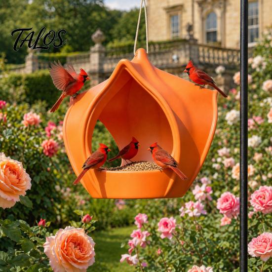 Easy Install Bird Feeder Outdoor Feeder, Artistic Hanging Decorative Window for Garden Backyard Wild Birds