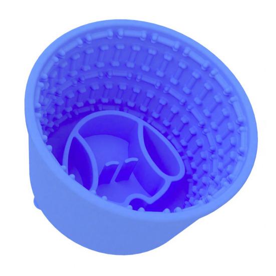 Köpek Yavaş Mama Kabı Yalama Kasesi Sağlıklı ve Sakin Beslenmeyi Teşvik Eder Dokuya Sahip Silikon Köpek Kasesi Emişli Tüm Köpek Boyutları İçin Bakım ve Mama Zamanı