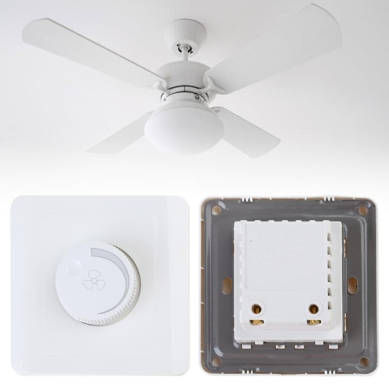 Stepless Adjustable Speed Controller Ceiling Fan Wall Switching Concealed Mount Speed Control Knob for Home Offices
