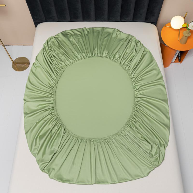 Neues Einzelbettlaken aus doppelsträngiger langstapeliger Baumwolle mit 100 Fäden, einfarbig, leichter Luxus-Matratzenschutzbezug