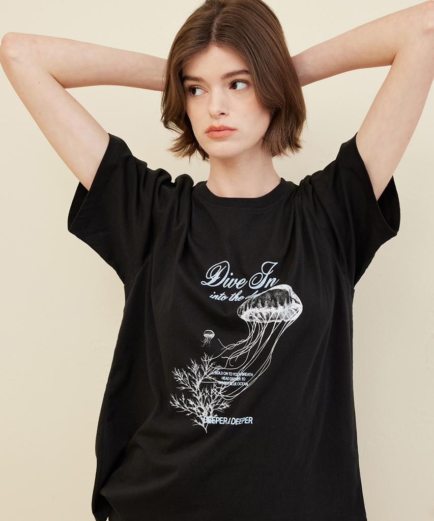 Heo Dive Graphic T-Shirt_Black