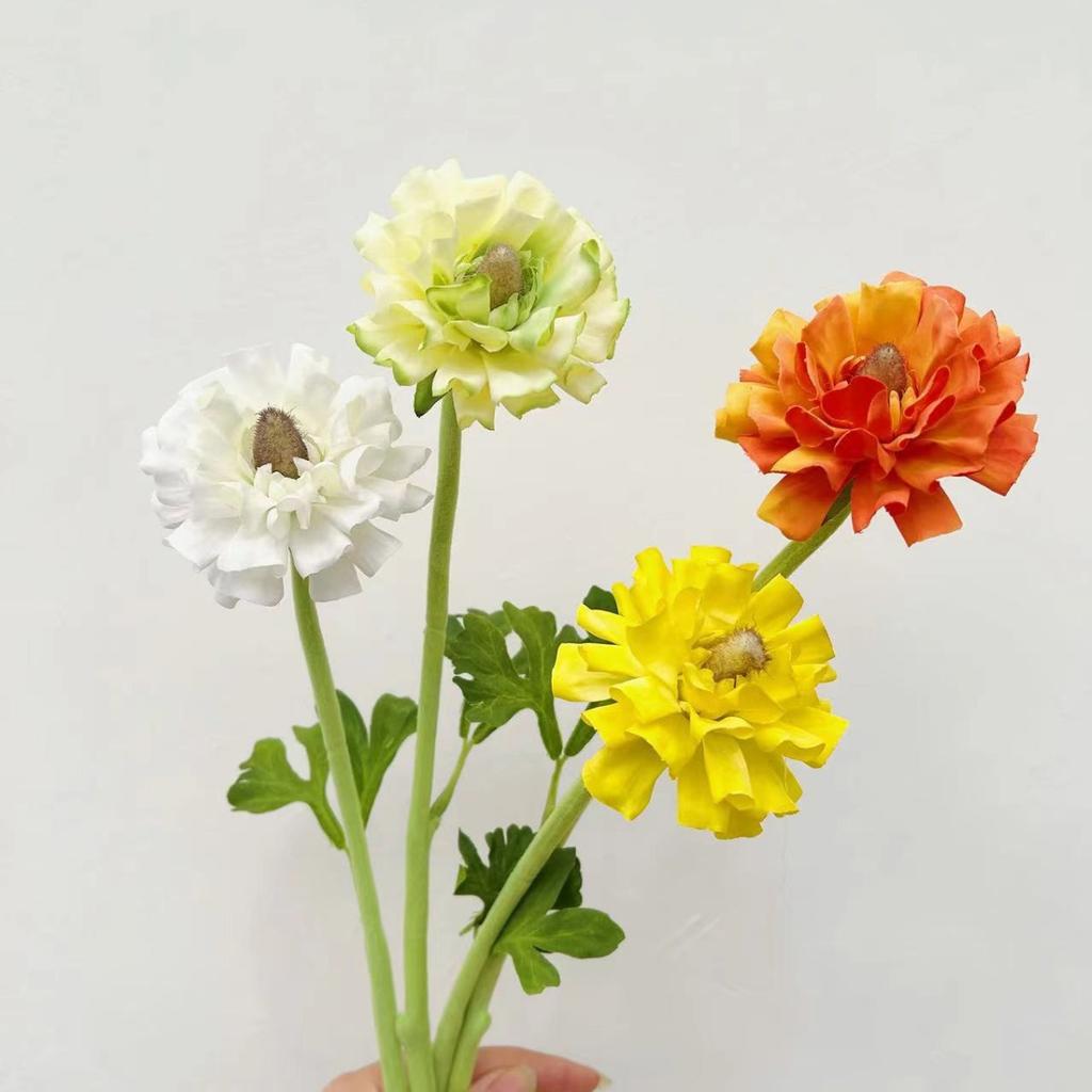 High Quality Multi-level Lotus Flower Orange Simulated Peony Living Room Bedroom Table Flower Hotel Floral Decoration Artificial Flower