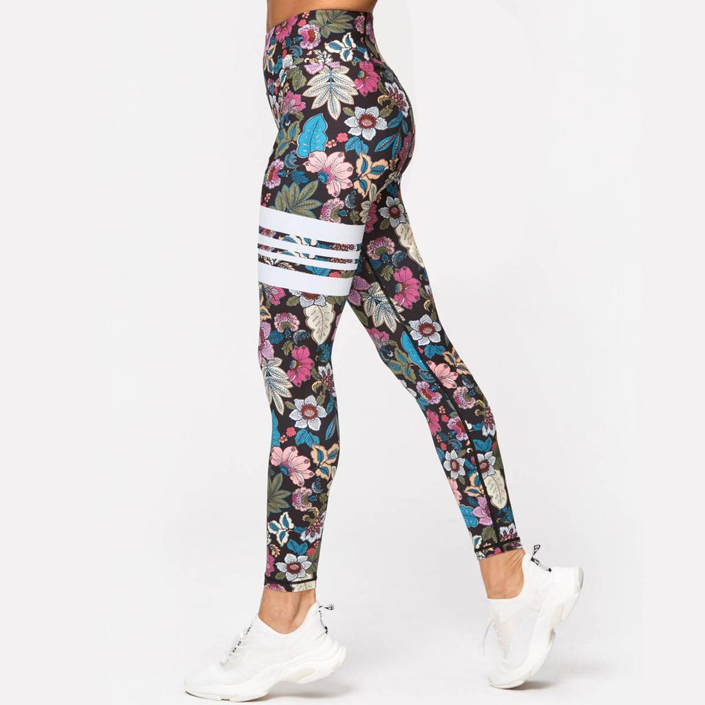 Printed Tight Pants, High Waisted Sports Leggings, Women's Yoga Clothes, Yoga Pants, Elastic Sports Pants