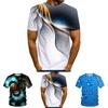 Mesmerizing 3d Printed Mens T-shirt With Unique Raindrop Design O-neck Summer Tops