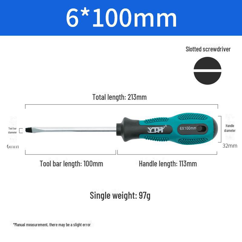 Dual-Purpose Mini Screwdriver Set: Single-use Cross & Flat Head, Magnetic Core, Impact-Resistant
