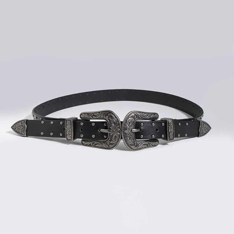 

Bohemian-style Women s Belt with Double Buckle Claws In The West, Heavy Industry, Retro Bohemian-style Women s Belt