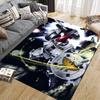 Mobile Suit Gundam Mecha Squad Square Area Rug, Non-Slip Floor Mat for Bedroom, Perfect Gift for Gundam Fans.chl