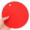 Round Shape Mat Food Grade Thickened Silicone Placemat Insulation Pad Microwave Oven MatRed