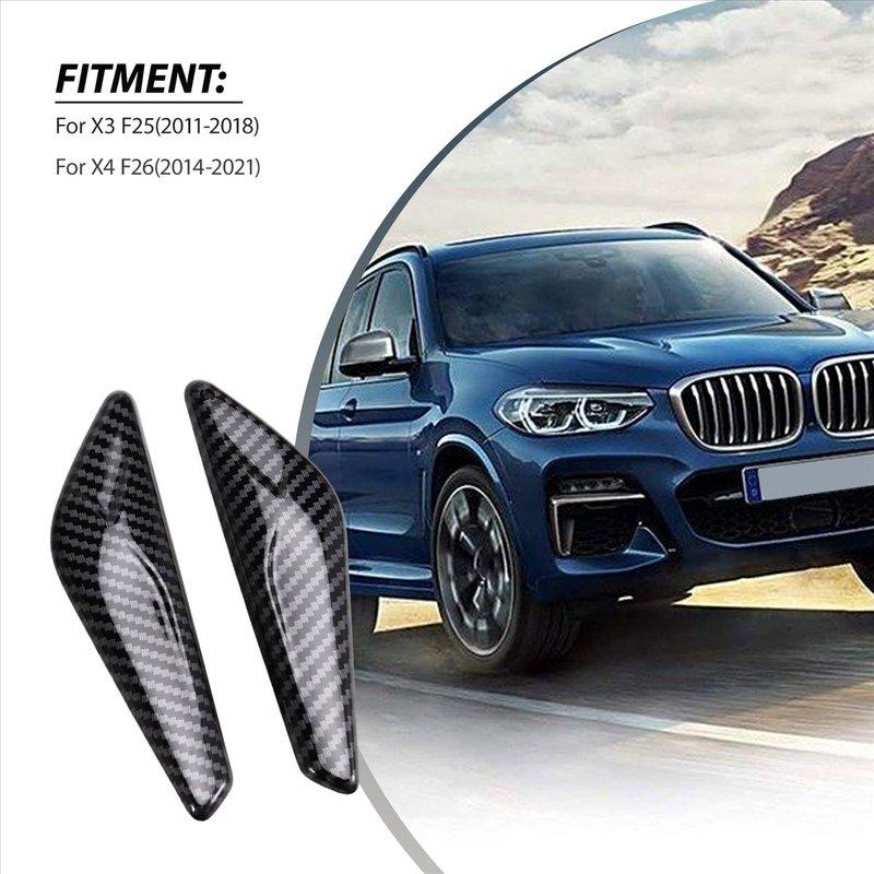 DT08 Car Front Side Fender Carbon Fiber Trim Finisher 51117338569 51117338570 for BMW X3 F25 2011-2018 X4 F26 2014-