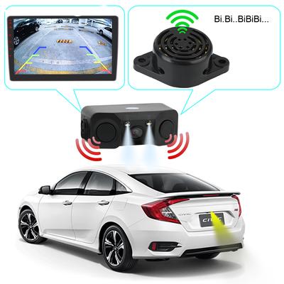 Mini allarme universale LED luce visione notturna accessori per auto telecamera posteriore 3 in 1 rilevatore sensore radar di retromarcia