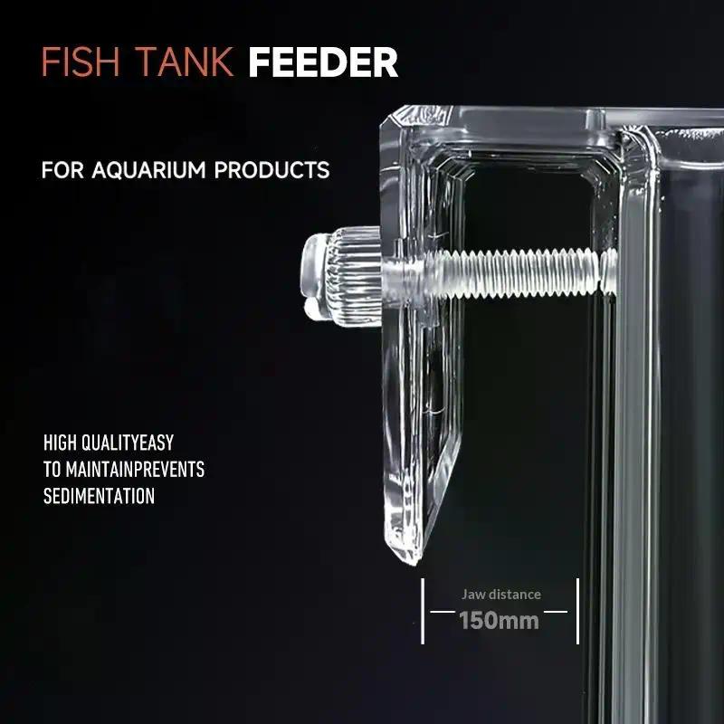 Transparent Acrylic Wall-Mounted Fish Feeder Ring Acrylic Automatic Food Dispenser Fish Tank Aquarium Feeding Tool Accessories