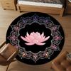 1pc Lotus Mandala Round Chair mat office Area Rug - Non-Slip, Floor Mat for Office, Bedroom, and Indoor Decor p127113