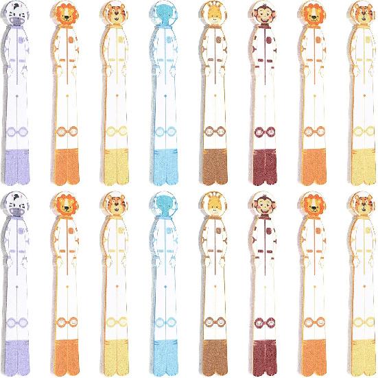 BBTO 32 Pcs Spaceman Writing Tools Spacers for Colored Handwriting Spacer Tool Wooden Kids One Finger Students School Classroom (Stylish) Cute