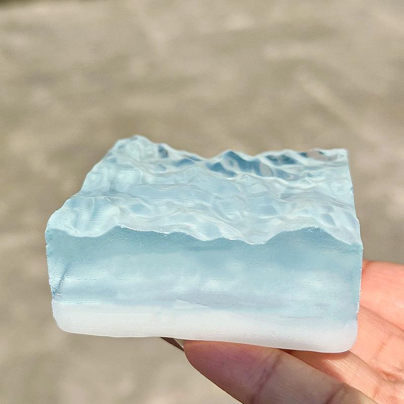Squishy Ocean Cube Squeeze Toy Super Soft Stress-relieving Cube Transparent Ocean Sticky Toy Creative DIY Assembly Swimming Pool Sensory Toy