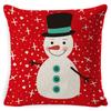 Christmas Celebration Pillow Elk Snowman Festive Cushion Cover Red Sofa Back Cushion Pillow Cover