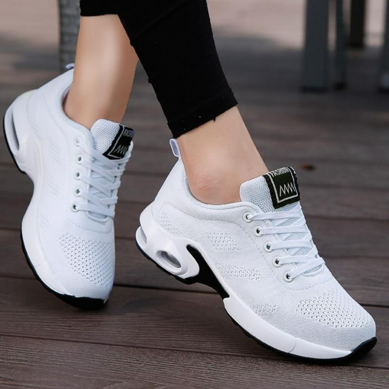Women'S Shoes Platform Sneakers Mesh Outdoor Running Shoes Chunky Lightweight Women Casual Shoes Luxury White Vulcanized Shoe
