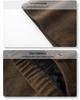 Women's Khaki Wool Trousers: 2024 Autumn/Winter Wide-Leg A-Line Bootcut Shorts