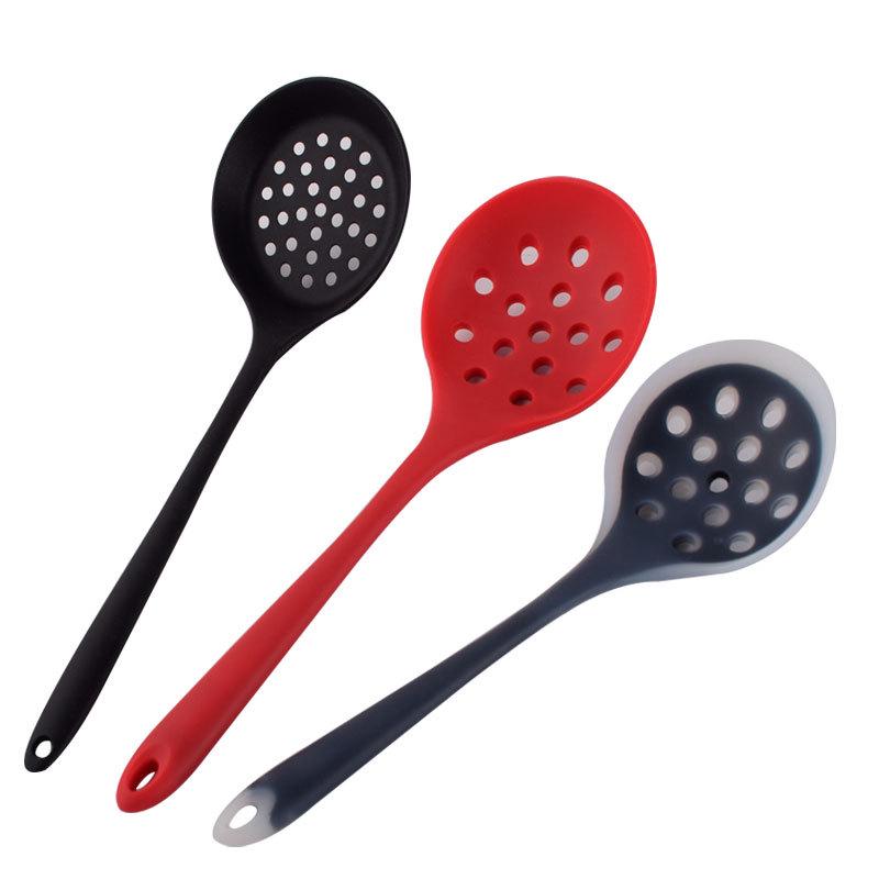 Silicone Non-Stick Colander Skimmer with Nylon Handle