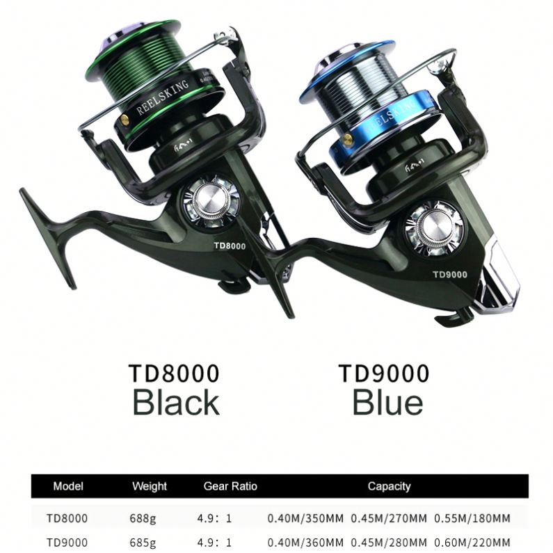 Long Casting Surf Fishing Reel Metal Spool Carp Fishing Spinning Reel Big 8000 9000 Series CNC Rocker Arm Sea Feeder Reels