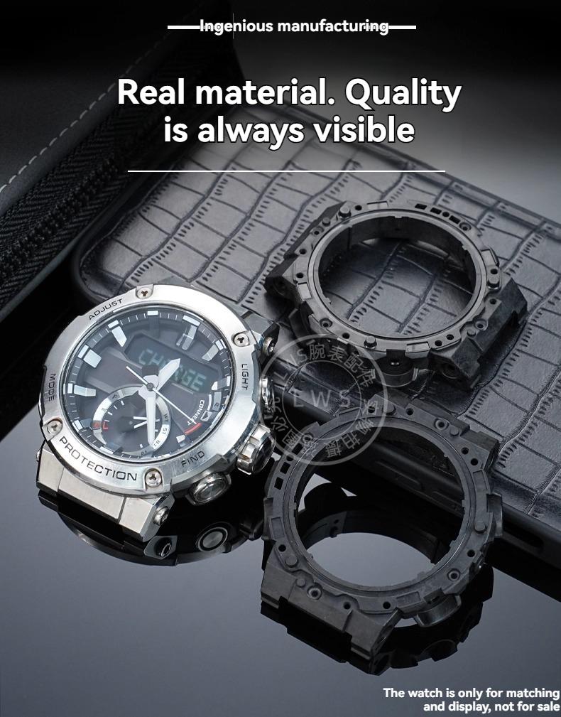 For Casio G-SHOCK GST-B200 GST B200 Watch Inner Case Modification and Upgrading Accessories Replacing Case Shell Bezel Black