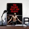 MMA Anderson Silva Printed Poster Customized Wall Art Retro Vintage Metal Tin Signs for Home Interior Decoration Living Room