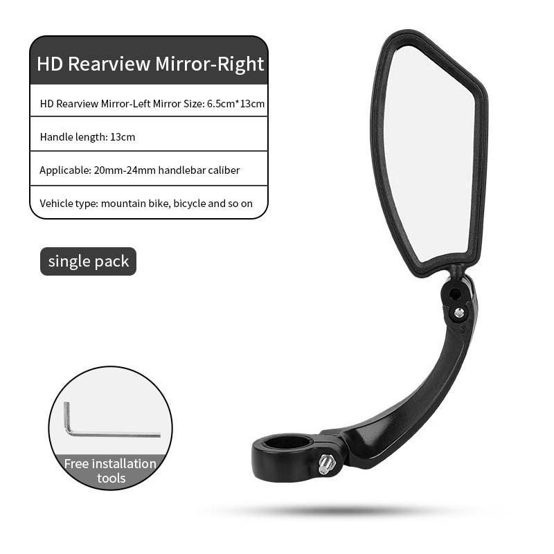 Stainless Steel HD Lens Bike Rear VIew Mirror 360° Rotatable MTB Rear Mirror Widen Big View Road Bicycle Mirror Bike Accessories