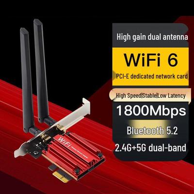 Carte réseau PCIE WiFi 6 Double Bande 1800M avec Bluetooth 5G
