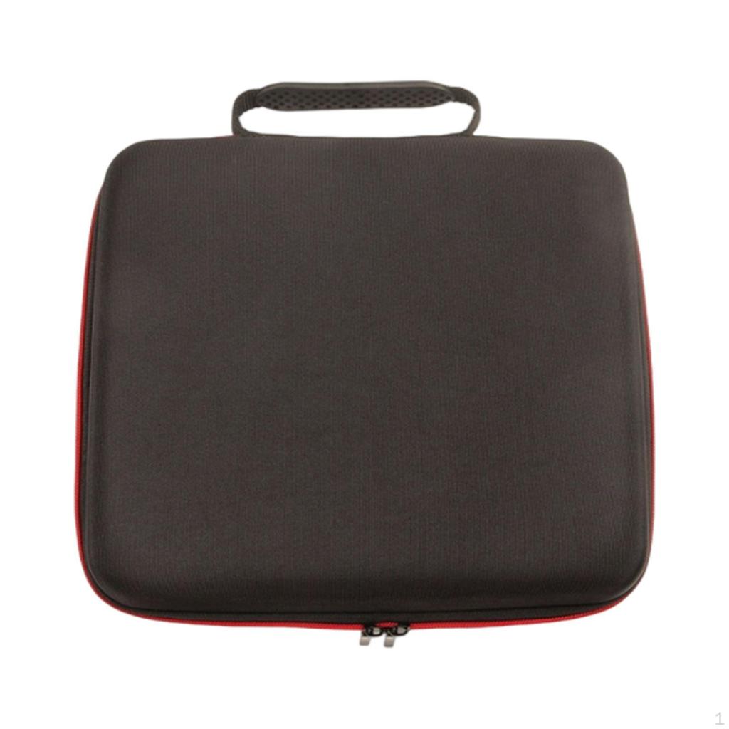 4 Slot Case Organizer Hard with Mesh Pocket Box Portable Carrying Storage Bag for Singing KTV