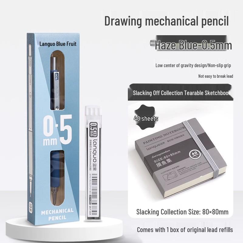 Blue Fruit Automatic Pencil Set: Candy Macaron Creative Stationery for Drafting and Drawing