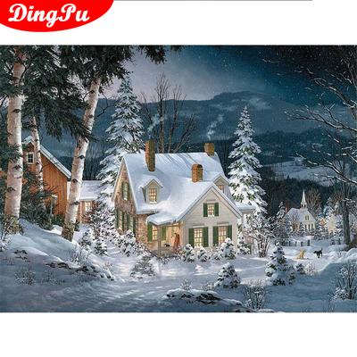 5D Diamant Malerei Winter Landschaft Strass Bild Home Dekoration Handarbeit Kit Stickerei