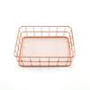 Nordic Iron Art Rose Gold Mesh Storage Basket - Desktop Organizer