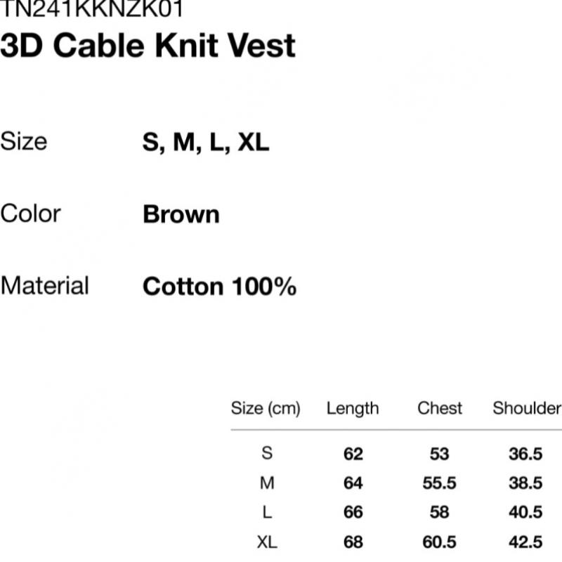 ThIs Is Never That 3d Cable Knit Vest Brown