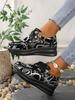 Foreign Trade Large Size 2025 New European and American Front Lace-up Wedge Casual Shoes