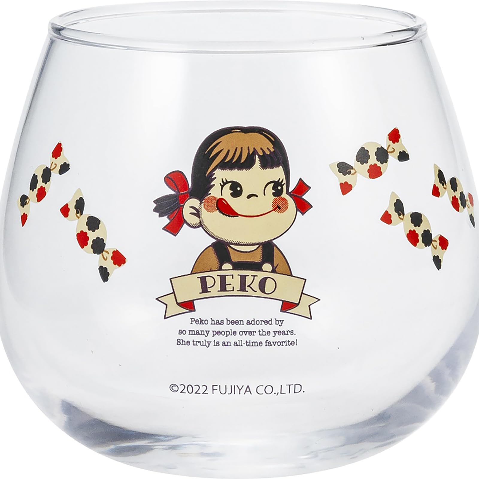 

Sun Art Fujiya Peko Yurayura Tumbler Glass 290ml Retro Made in Japan SAN4115 Peko-chan Approx. Peko-chan